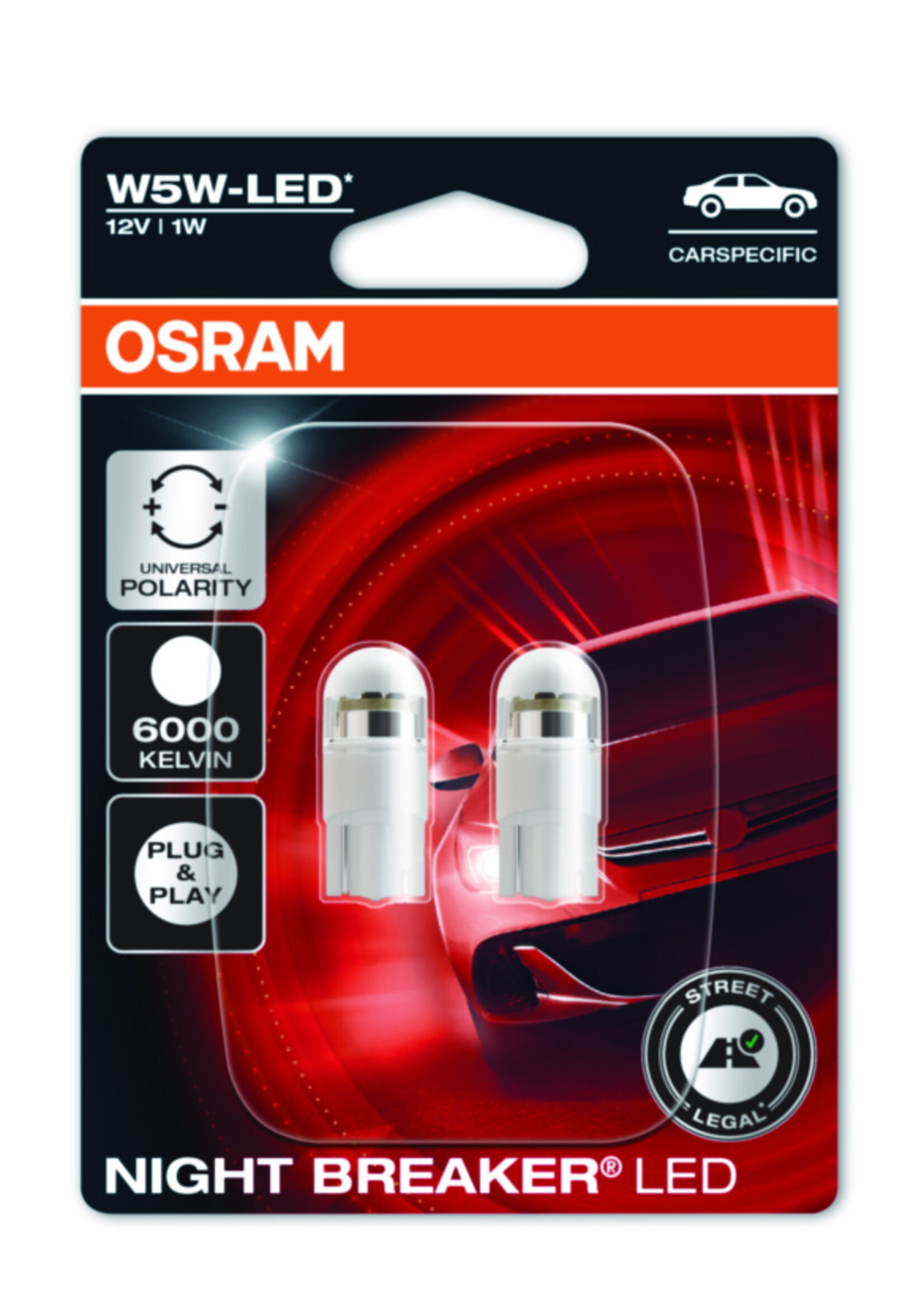 Osram NIGHT BREAKER® LED W5W - CARSPECIFIC - 6000K