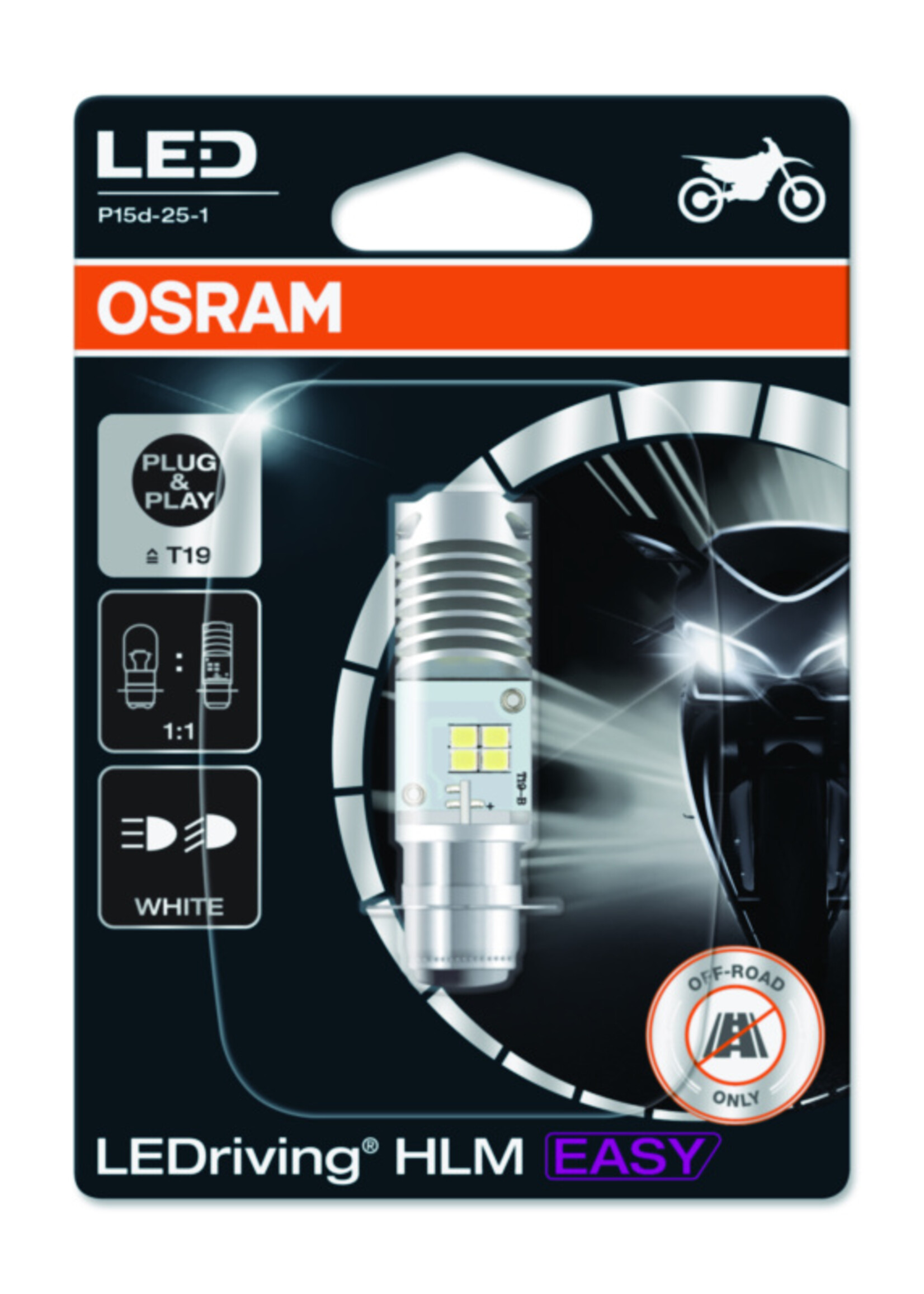 Osram LEDriving® HIGH & LOW BEAM HL EASY T19 (M5) - CW 6000K