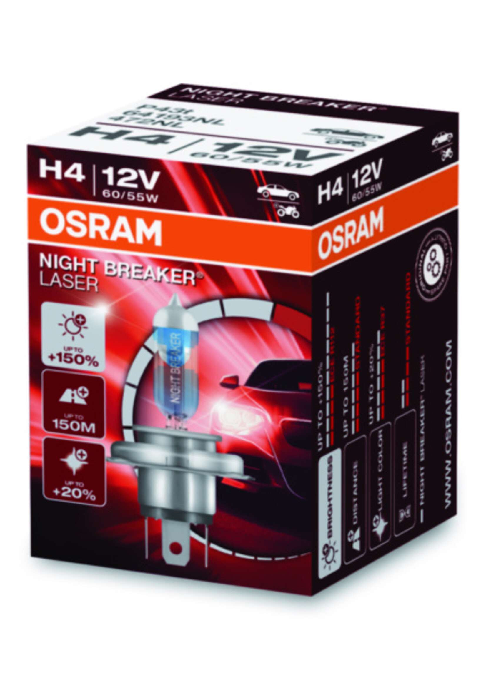 Osram NIGHT BREAKER® LASER H4 12V