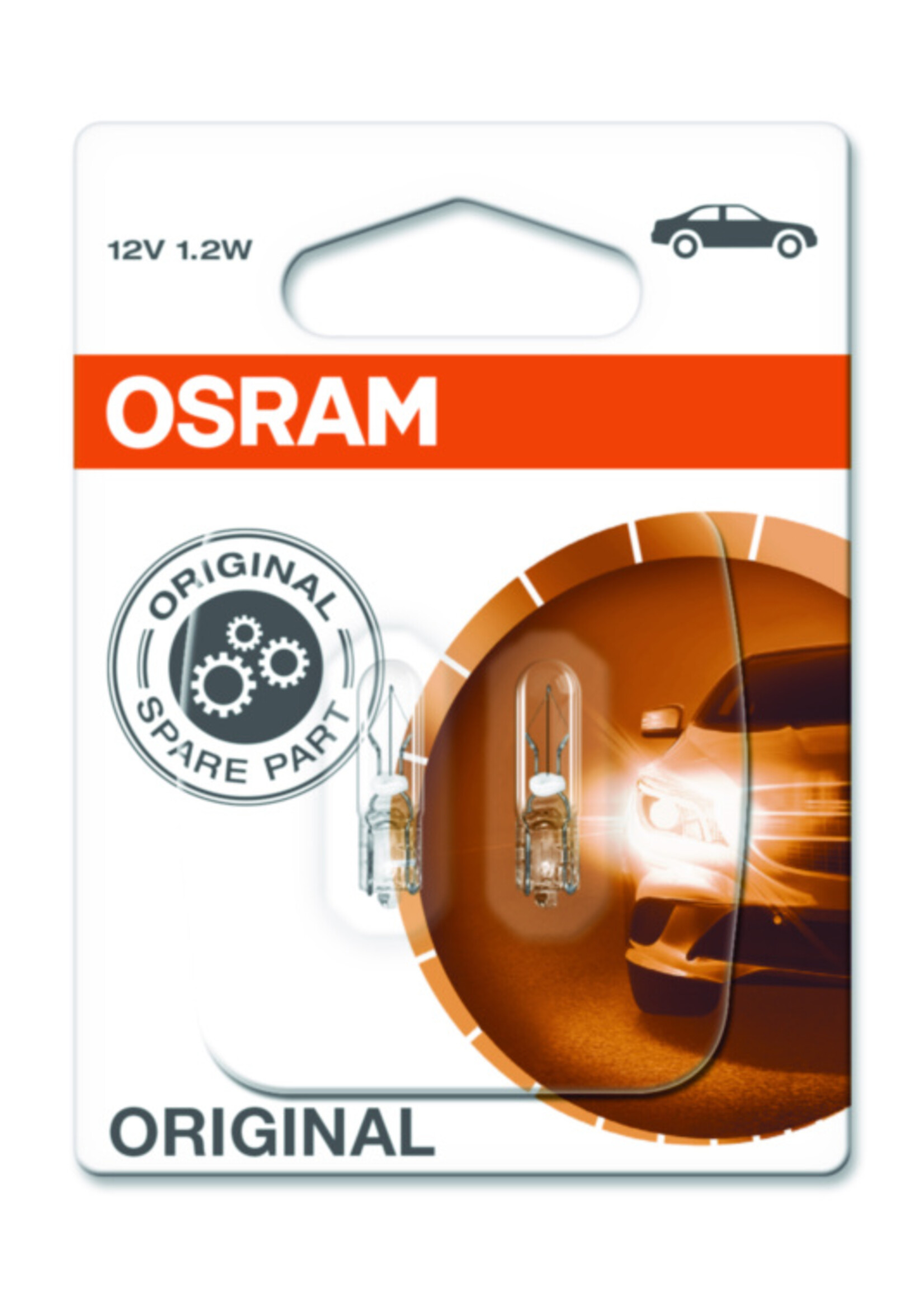 Osram ORIGINAL T5 1,2W W2x4,6d 12V BLI2