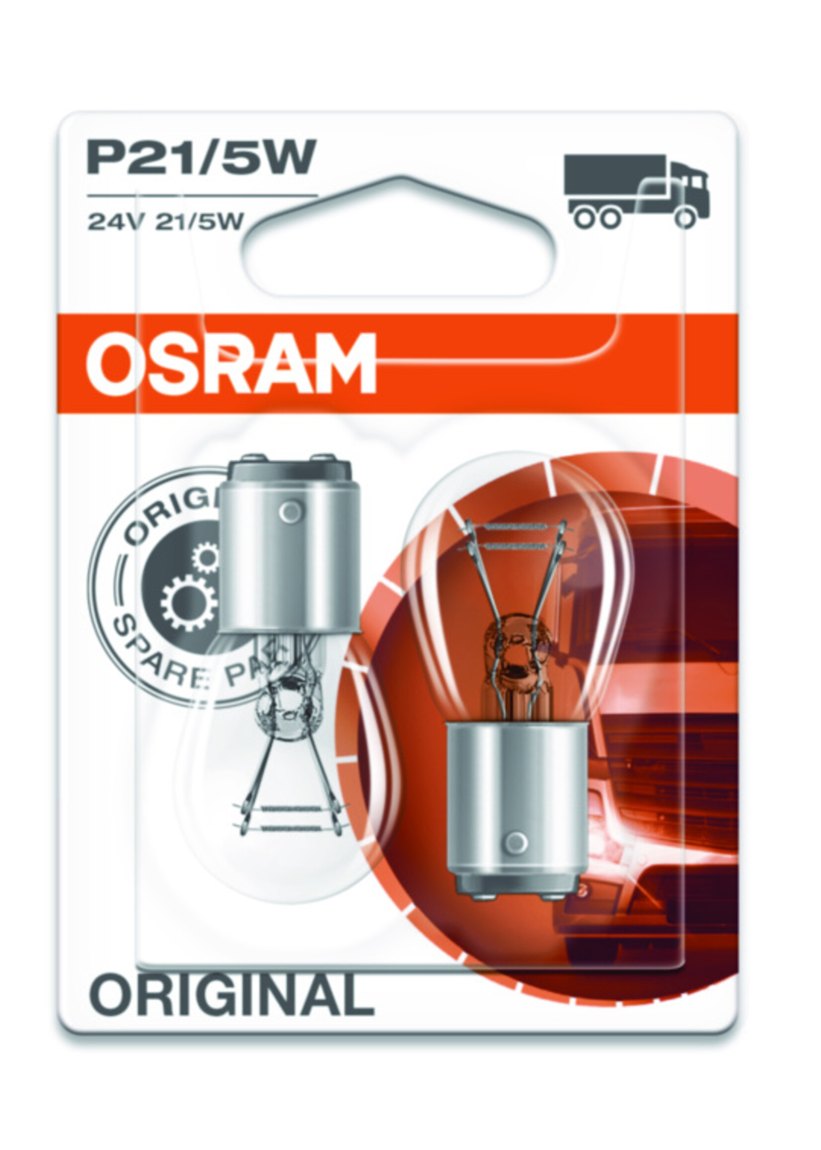 Osram ORIGINAL P21/5W 24V BLI2
