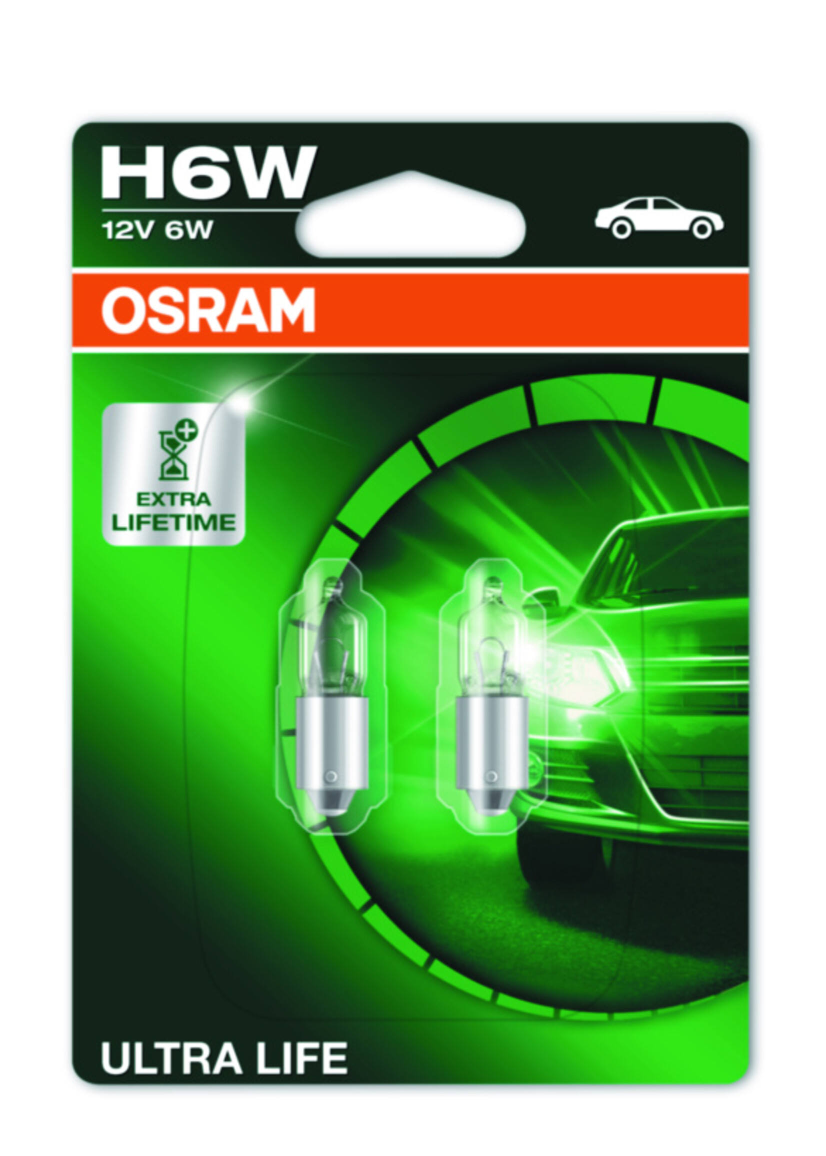 Osram ULTRALIFE H6W 12V BLI2
