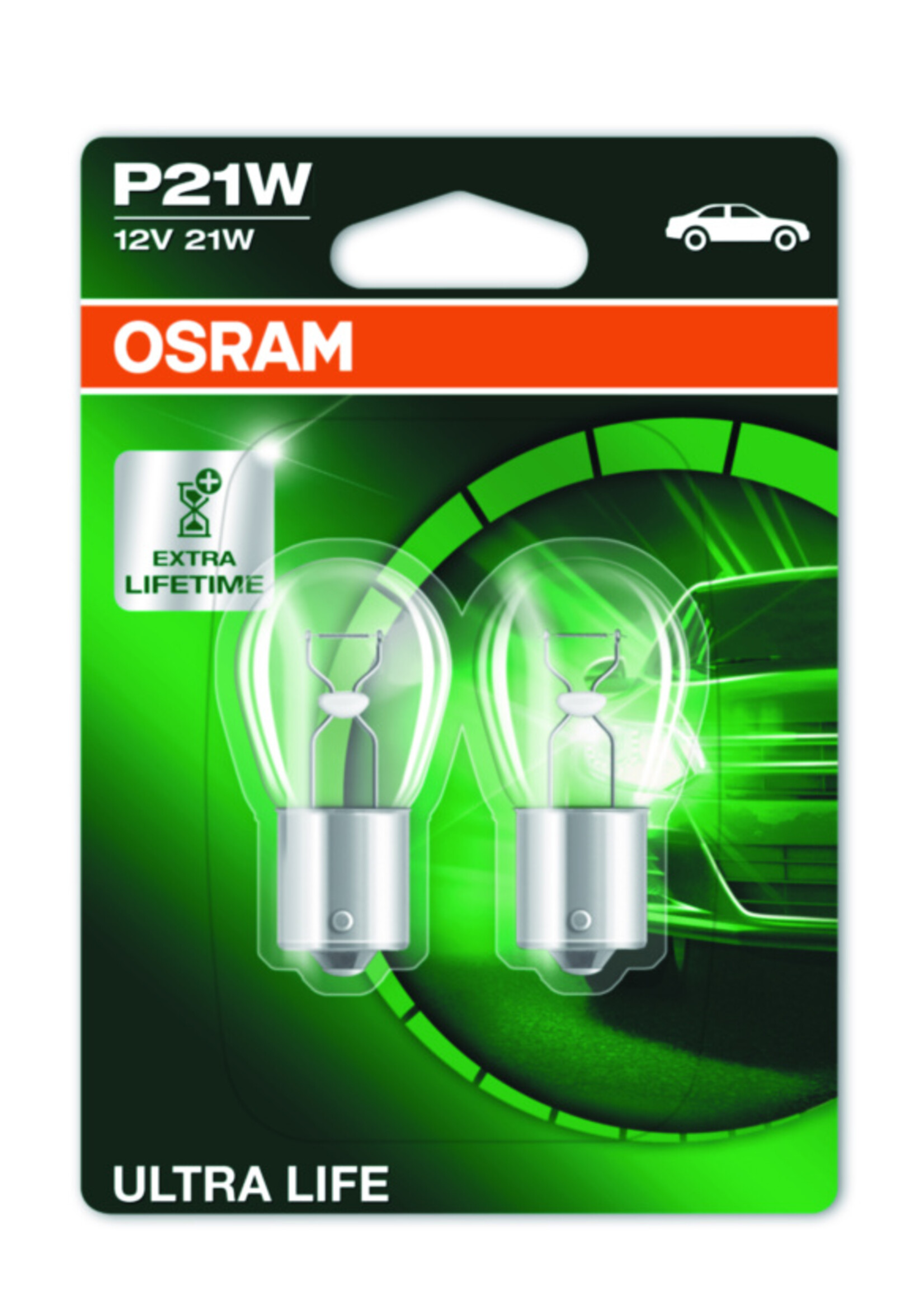 Osram ULTRALIFE P21W 12V BLI2
