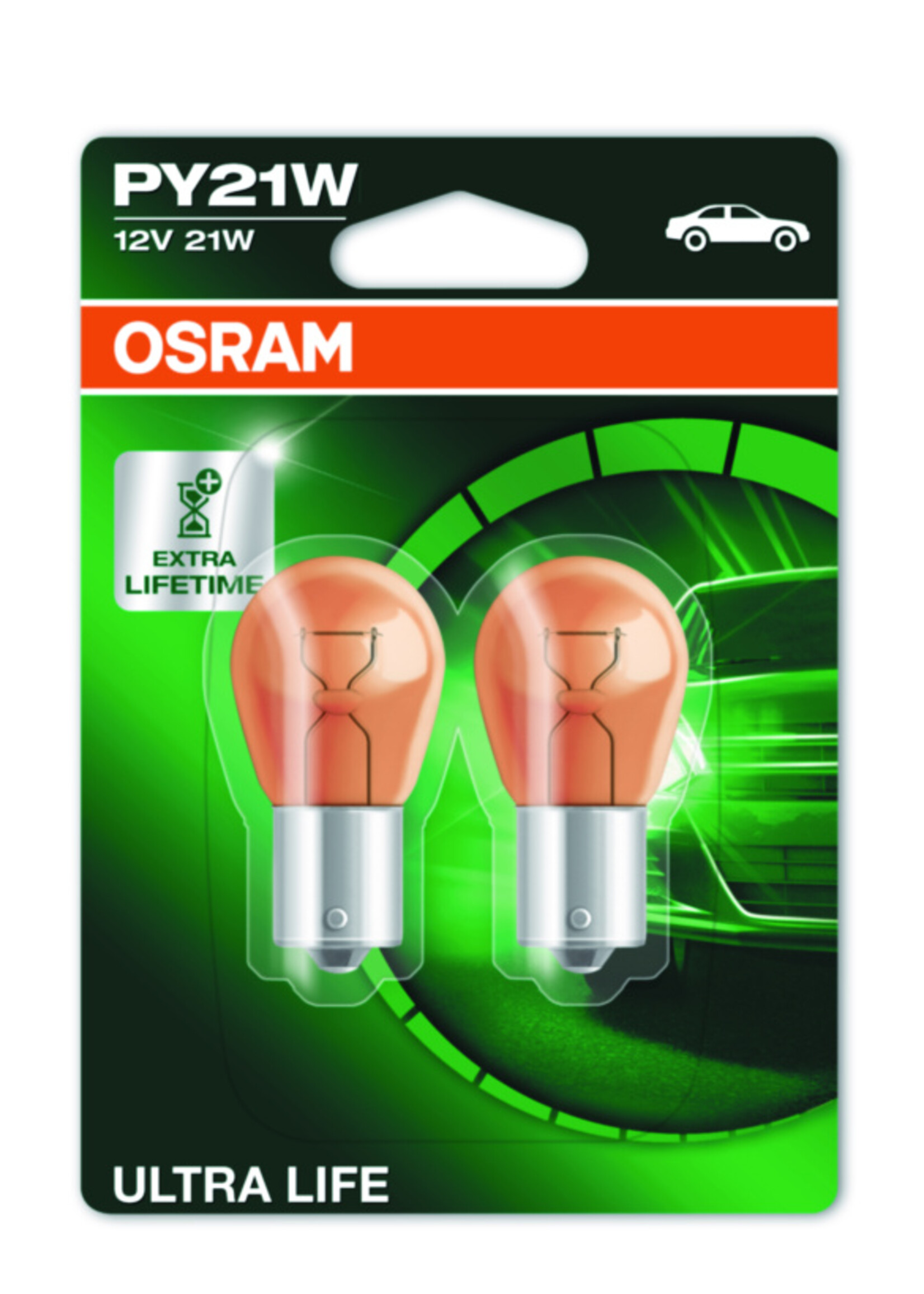 Osram ULTRALIFE PY21W 12V BLI2