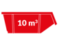 BM Containers 10m³ Gesloten container bouw- en sloop afval - wisselen