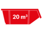 BM Containers 20m³ Container bouw- en sloop afval - wisselen