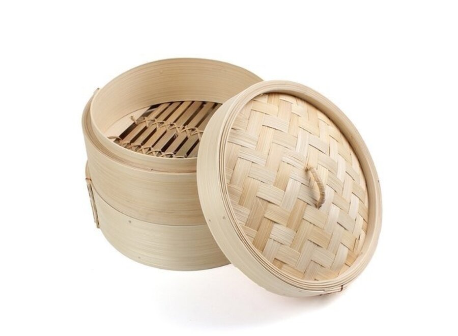 NF Bamboo Steamer with Lid 15cm - 6", 2+1 set