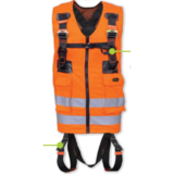 Kratos Safety 2 punts harnas met oranje signaalvest en snelsluitingen Kratos Safety 2 punts harnas met oranje signaalvest en snelsluitingen