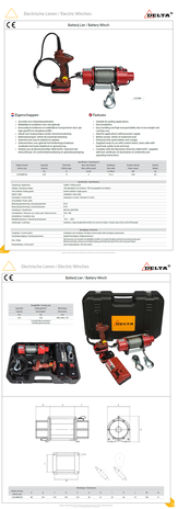 DELTA DELTA batterij treklier 350 kg DELTA DELTA batterij treklier 350 kg