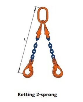 pewag PEWAG Grade 100 ketting 2-sprong 13 mm pewag PEWAG Grade 100 ketting 2-sprong 13 mm
