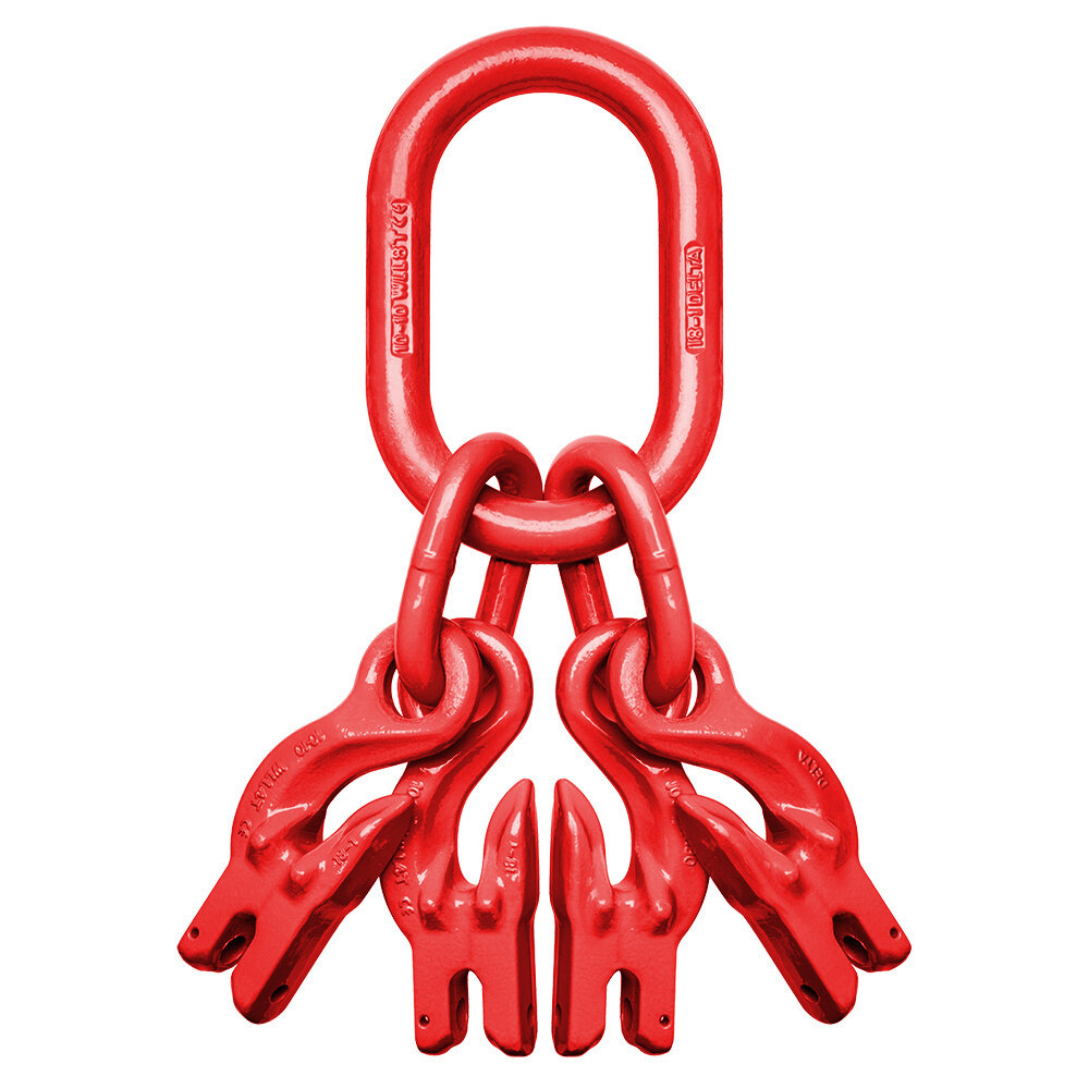 Grade 80 ketting 4-sprong 10mm werklast 6700kg Grade 80 ketting 4-sprong 10mm werklast 6700kg