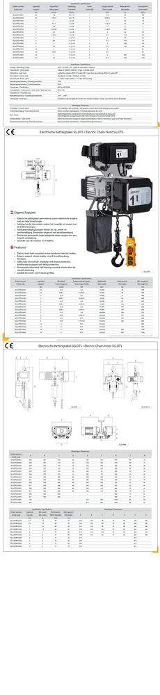 DELTA DELTA DTS elektrische takel 1000 kg