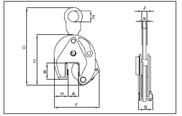 Crosby IP Crosby IP10 platenklem 0.5 ton