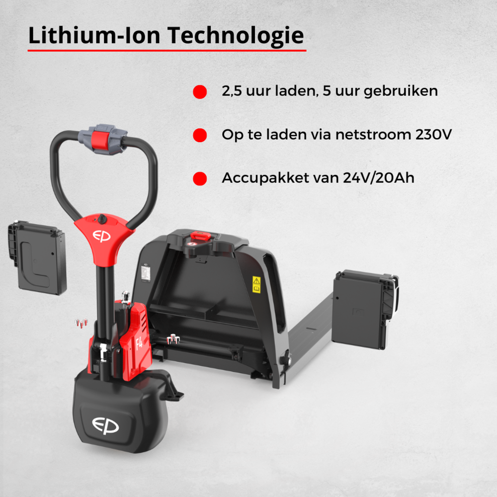 EP Equipment EP F4 elektrische palletwagen 1500kg EP Equipment EP F4 elektrische palletwagen 1500kg