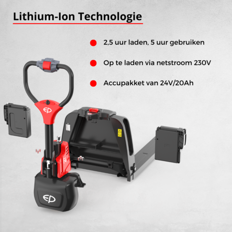 EP Equipment EP F4 elektrische palletwagen 1500kg EP Equipment EP F4 elektrische palletwagen 1500kg