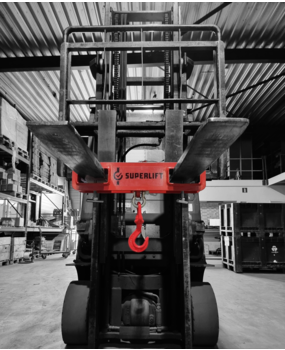 Superlift Lasthaak voor heftruck 1000kg dubbele vork Superlift Lasthaak voor heftruck 1000kg dubbele vork