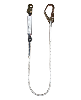 Horus Safety Equipment veiligheidslijn met steigerpijphaak en autohaak 2 meter Horus Safety Equipment veiligheidslijn met steigerpijphaak en autohaak 2 meter
