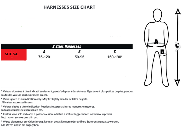 Horus Safety Equipment Standaard harnas met 3 bevestigingspunten en snelsluitingen
