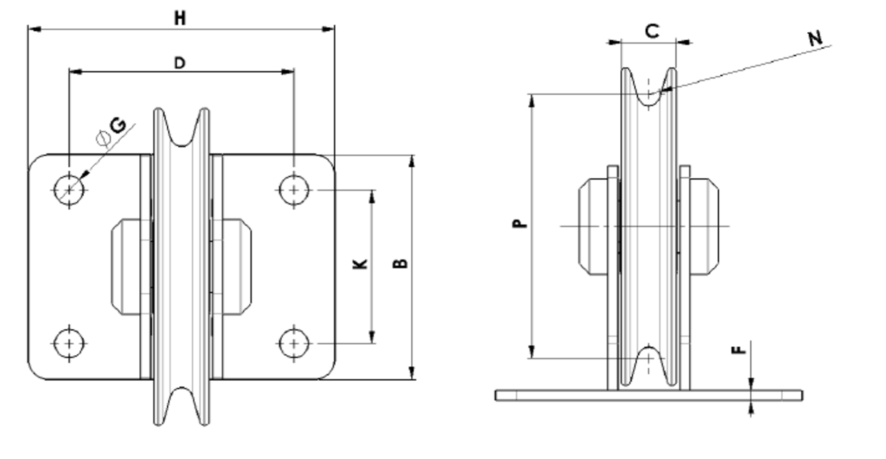 Gebuwin Gebuwin kabelschijf RVS / kabel rolblok / omloopschijf Gebuwin Gebuwin kabelschijf RVS / kabel rolblok / omloopschijf