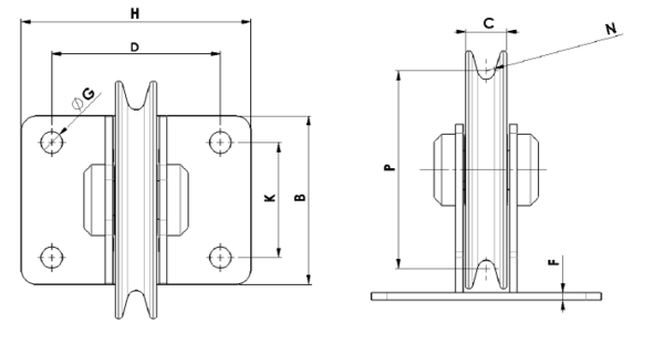 Gebuwin Gebuwin kabelschijf RVS / kabel rolblok / omloopschijf Gebuwin Gebuwin kabelschijf RVS / kabel rolblok / omloopschijf