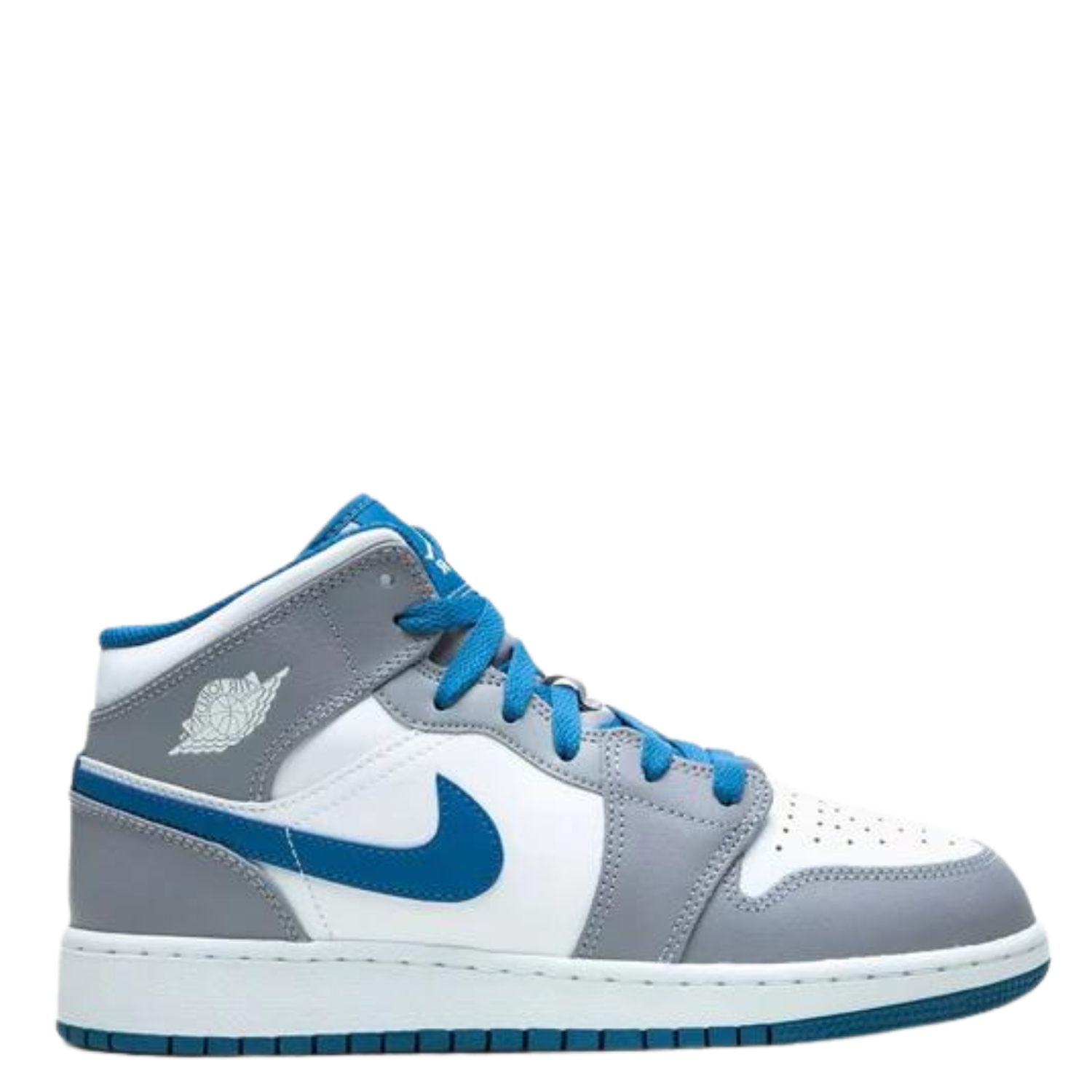 Air Jordan 1 Mid True Blue Cement GS / DQ8423-014 - SneakerMood