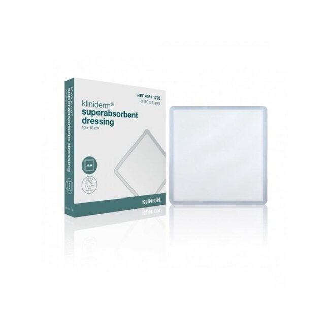 Kliniderm Superabsorbierender Verband steril 10x10cm (10)