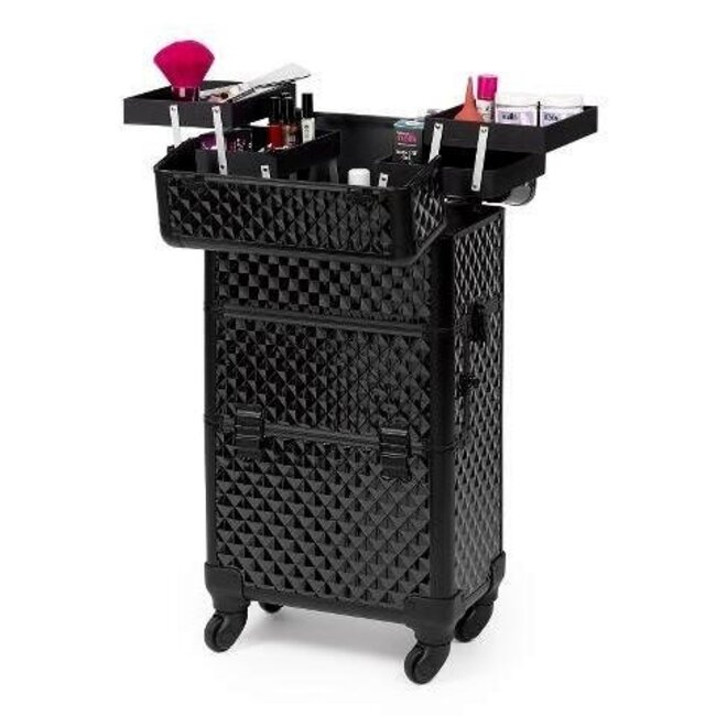 2 in 1 schwarzer Beauty-Trolley