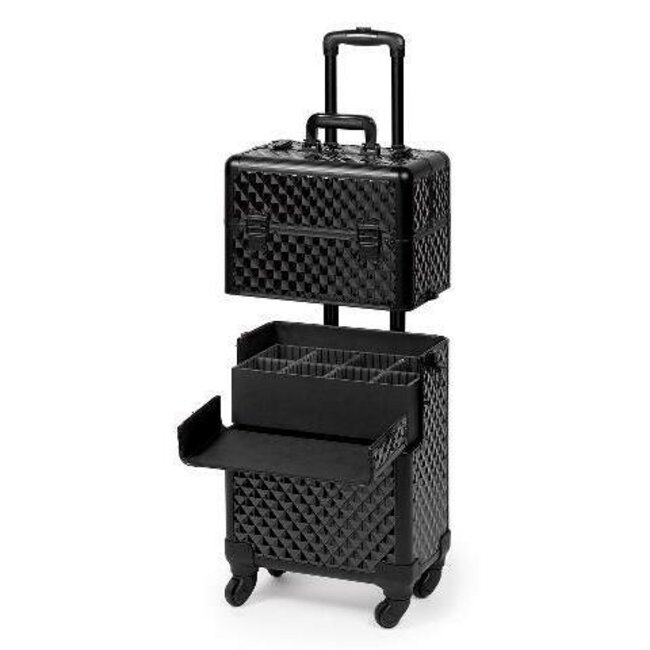 2 in 1 schwarzer Beauty-Trolley