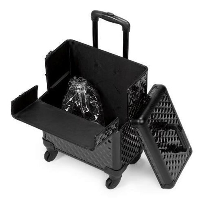 2 in 1 schwarzer Beauty-Trolley