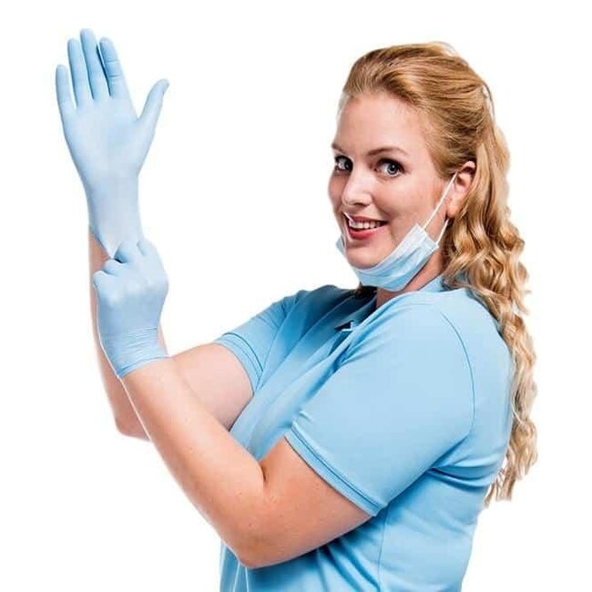 Comforties Weiches Nitril Easyglide Blau 100 Stück