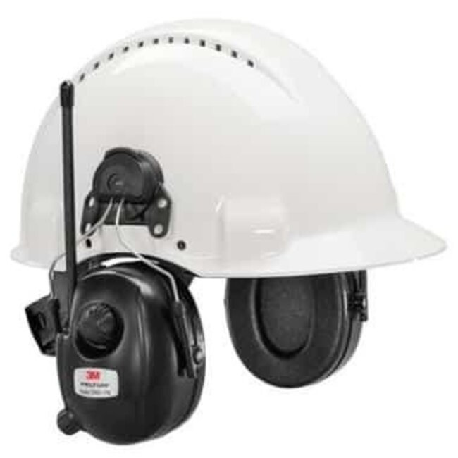 3M Peltor DAB+ UKW-Radio-Ohrenschützer mit Helmhalterung schwarz