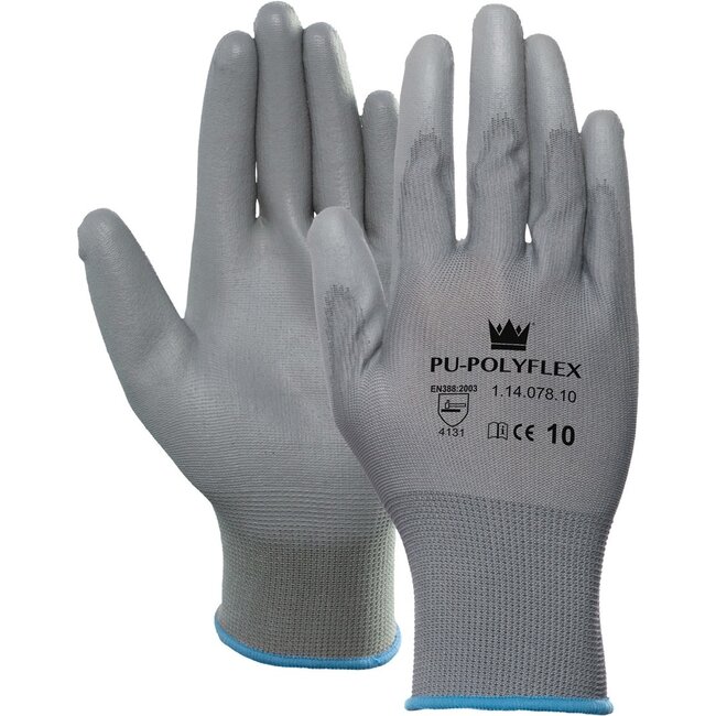 OXXA Builder 14-078 (ehemals PU/Polyester) 12 Paar Handschuhe Grau