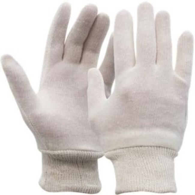 OXXA Knitter 14-066 Interlock-Handschuhe Herrengröße 100% Baumwolle mit Bündchen 325 Gramm (12 Paar)