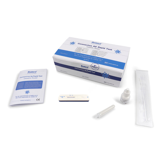Romed COVID-19 Antigen-Schnelltest, verpackt zu 20 Stück (Nasenabstrich)