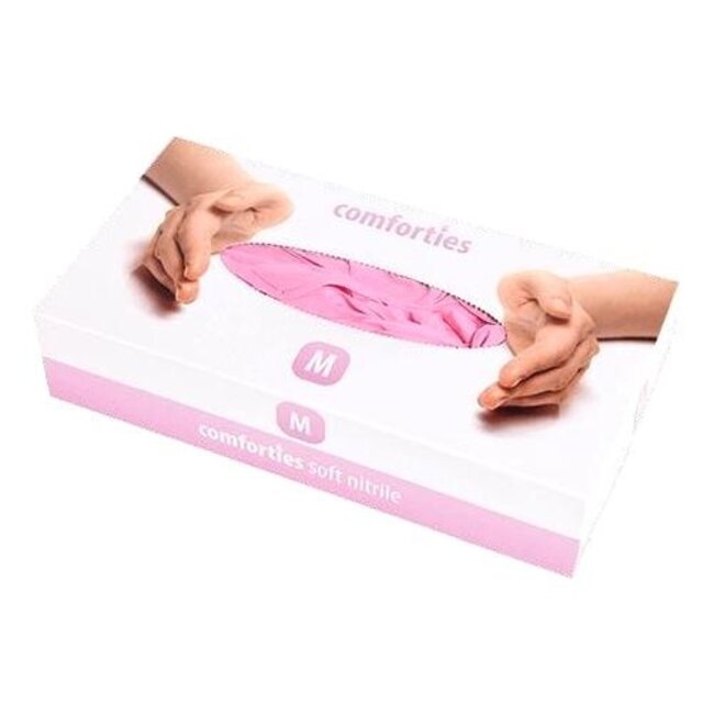 Comforties weiche Nitrilhandschuhe Rosa (Premium) 100 Stück