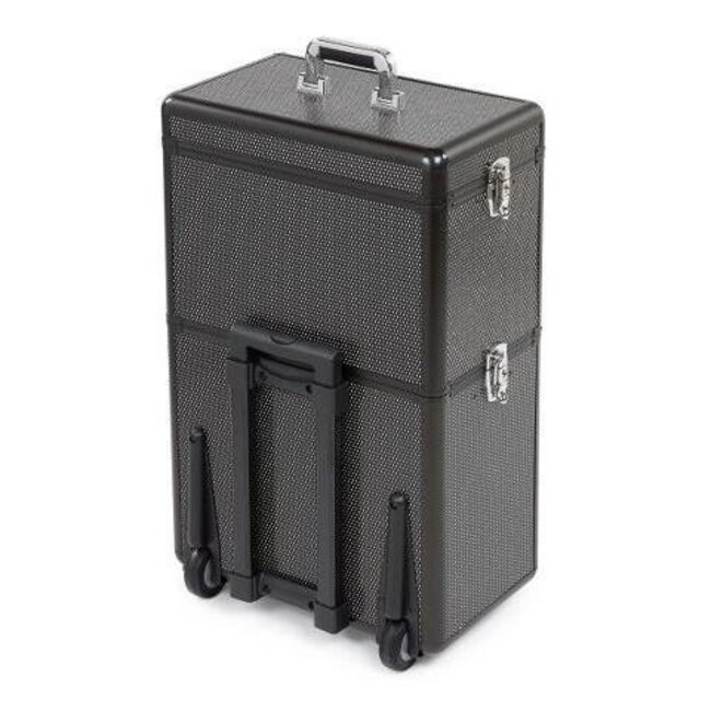 Strass XL Alukoffer mit 2 Ablageebenen-sibel