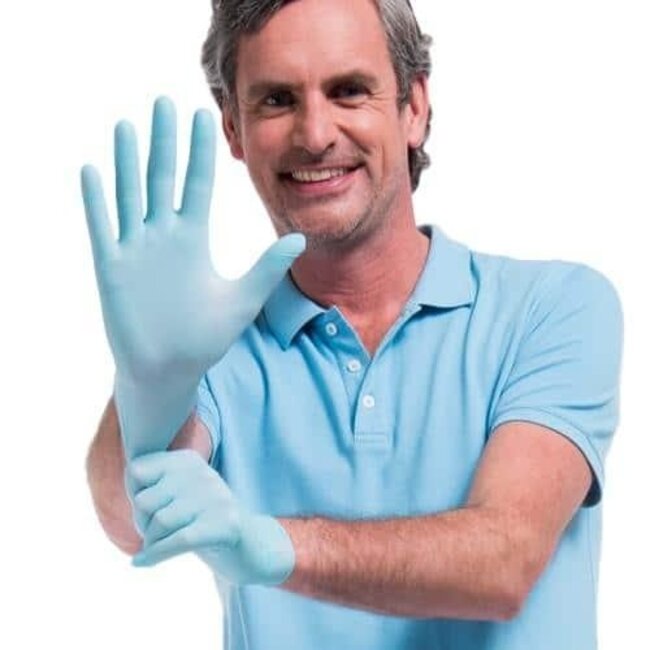 Comforties Weiches Nitril Easyglide und Grip Blau 100 Stück