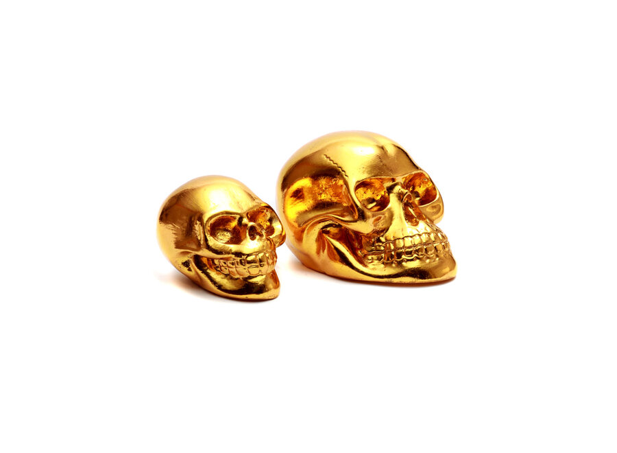 The Resin Skull Head - Gold - S