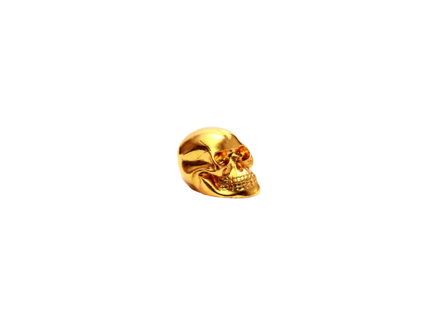 The Resin Skull Head - Gold - S