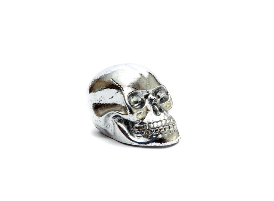 The Resin Skull Head - Silver - M