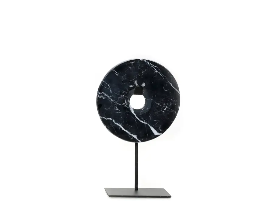 El Disco de Mármol Sobre Pedestal - Negro - M