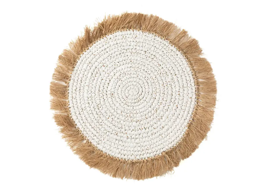 The Water Hyacinth Raffia Placemat - White Natural