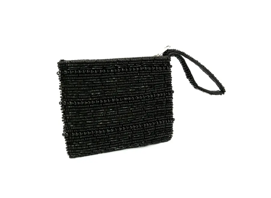 The Black Beaded Wallet