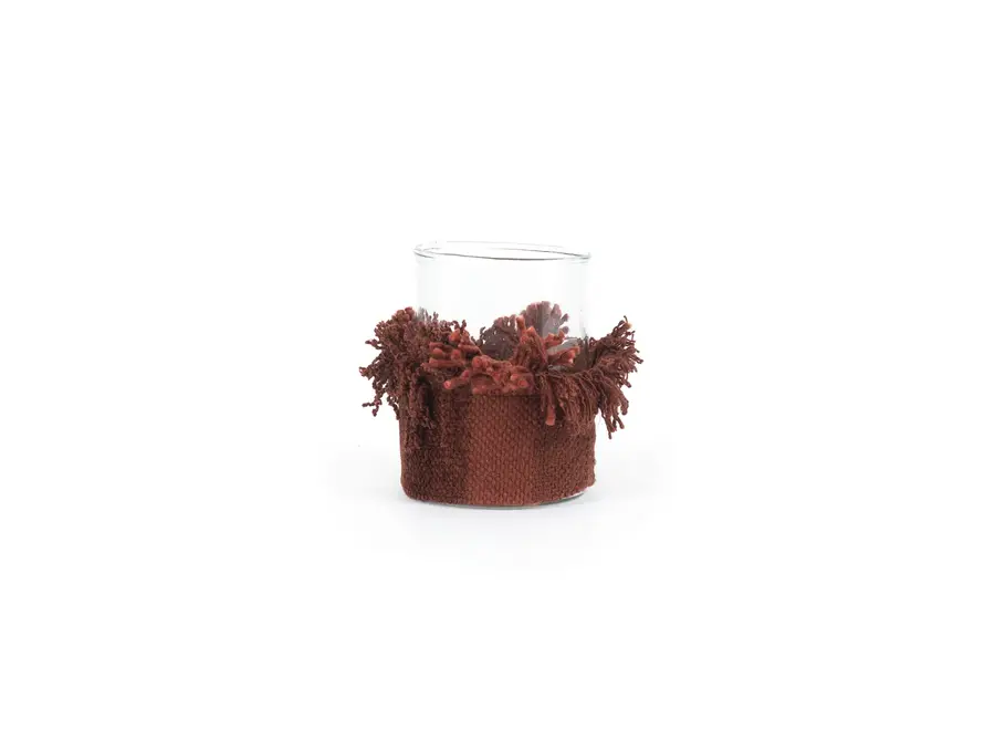 The Oh My Gee Candle Holder - Burgundy Velvet - M