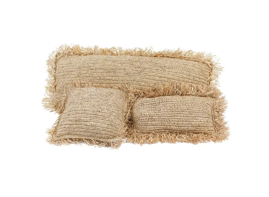 The Raffia Cushion Cover Rectangular - Natural - 35x100