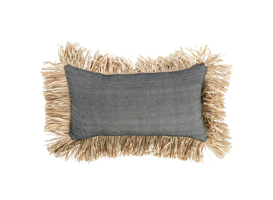 The Cotton Bonita Cushion Cover - Natural Black - 30x50