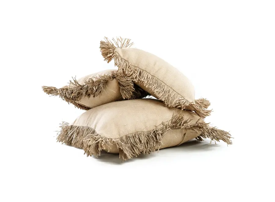 The Jute Bonita Cushion Cover - Natural - 60x60