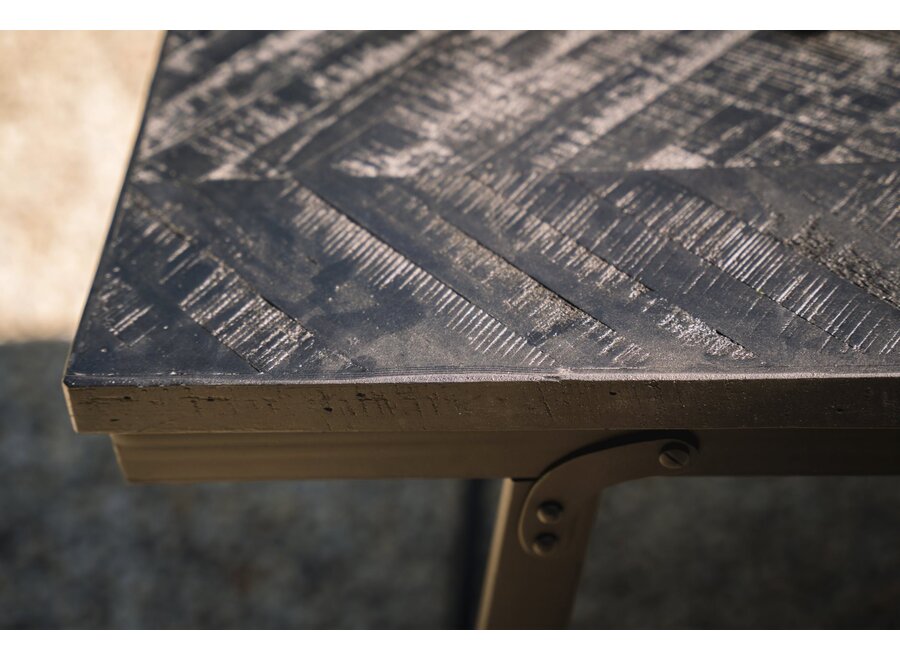 The Herringbone Market Table - Black - 200cm