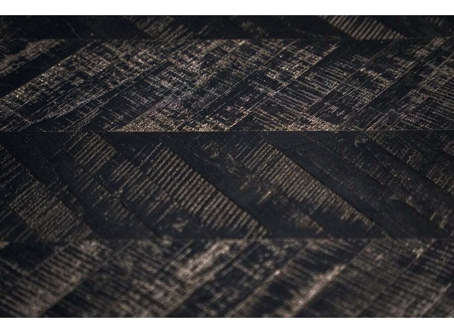 The Herringbone Market Table - Black - 200cm