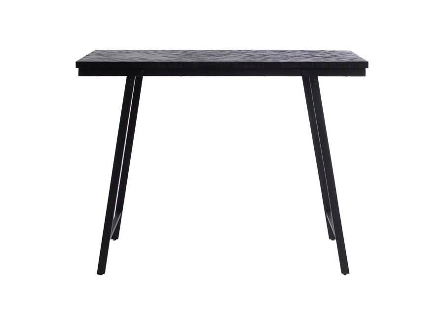 The Herringbone High Table - Black - 140cm